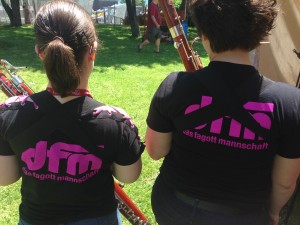 Catherine and Susan showing their DFM pride